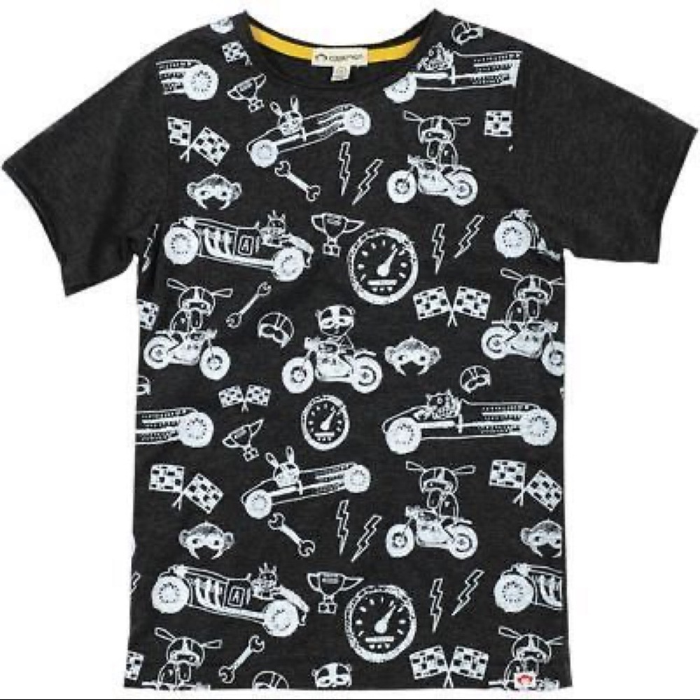 NWT Appaman Boys Graphic Print Tee-Ready, Set, Go